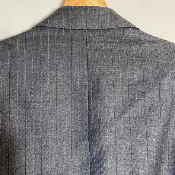Lauren Ralph Lauren Pinstripe Wool Sport Coat Dinner Jacket Blazer Mens 42R Gray - Picture 11 of 14